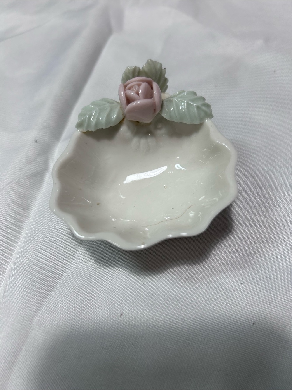 Vintage Crown Royal bone China ring and trinket